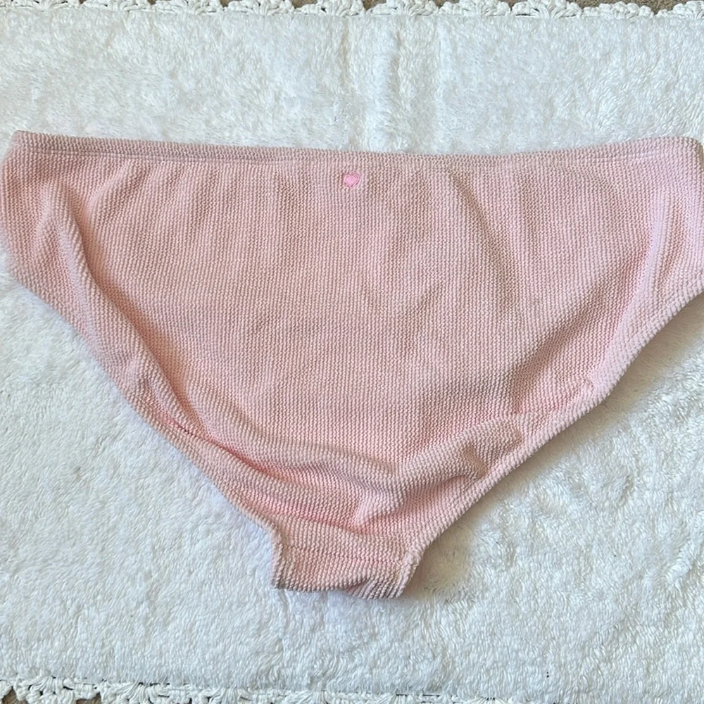 Stoney clover mid rise cheeky pink swim bottoms